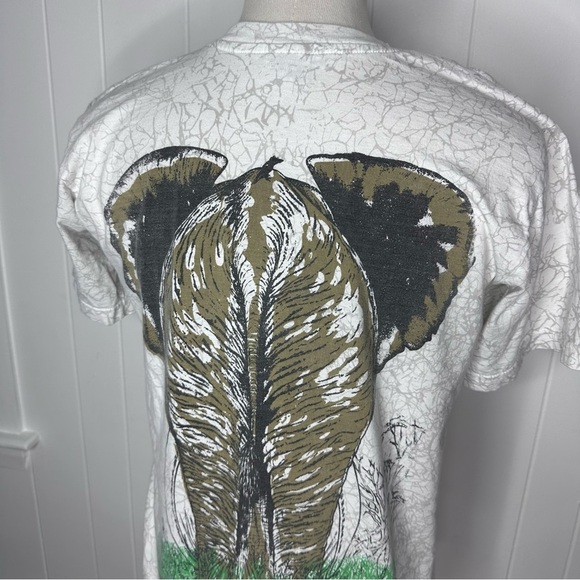 Vintage 90’s Zip It London Tanzania African Elephant T Shirt - Picture 9 of 9